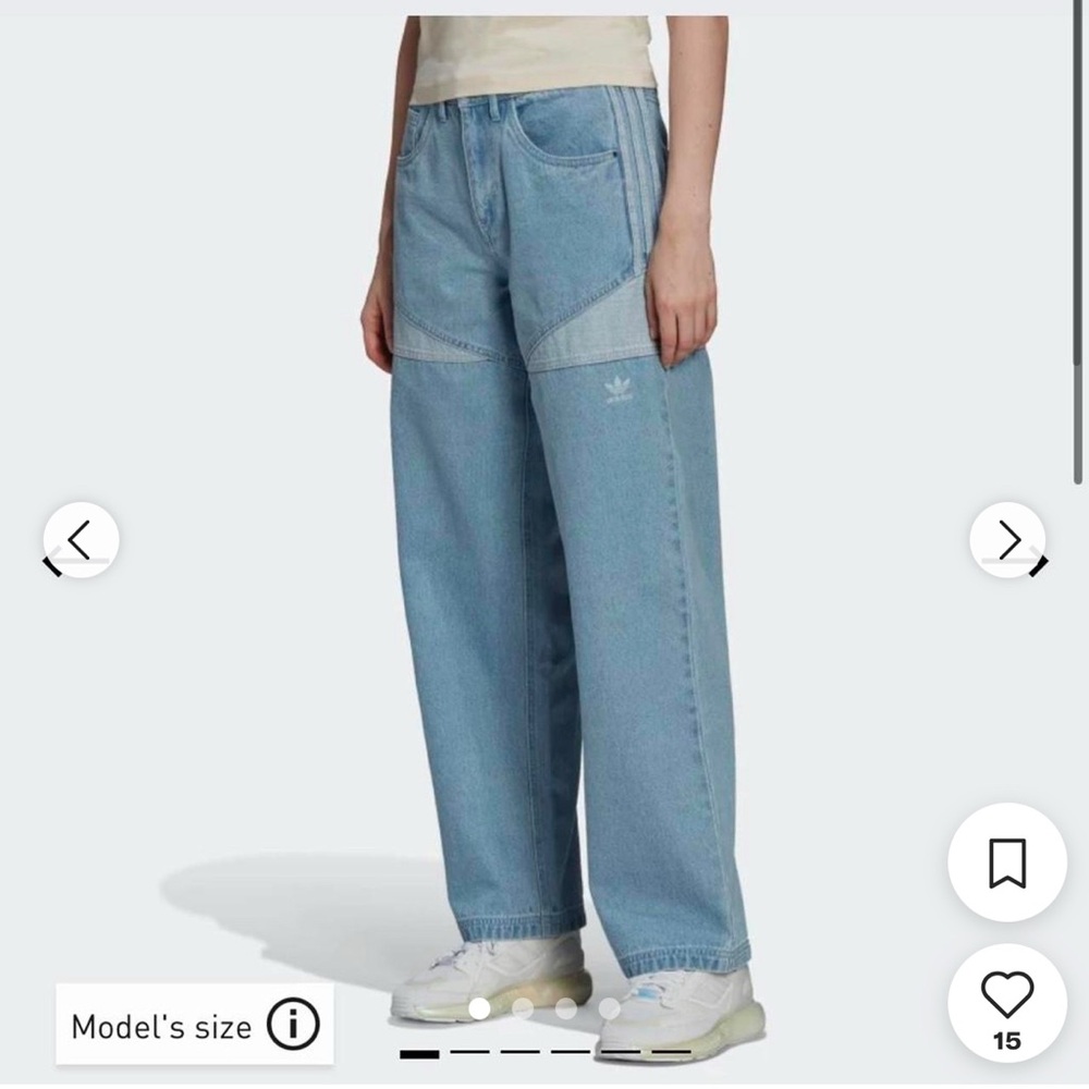 Adidas Light Blue Wide Leg Jeans